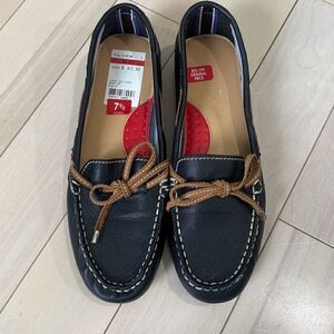 Tommy Hilfiger Women's Ravelin Multi Leather Boat Shoes Black 7.5M